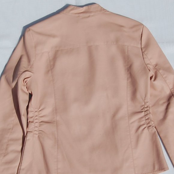 Baccini - Faux Leather Jacket - Light Pink - Size Medium - NWT - Picture 10 of 12